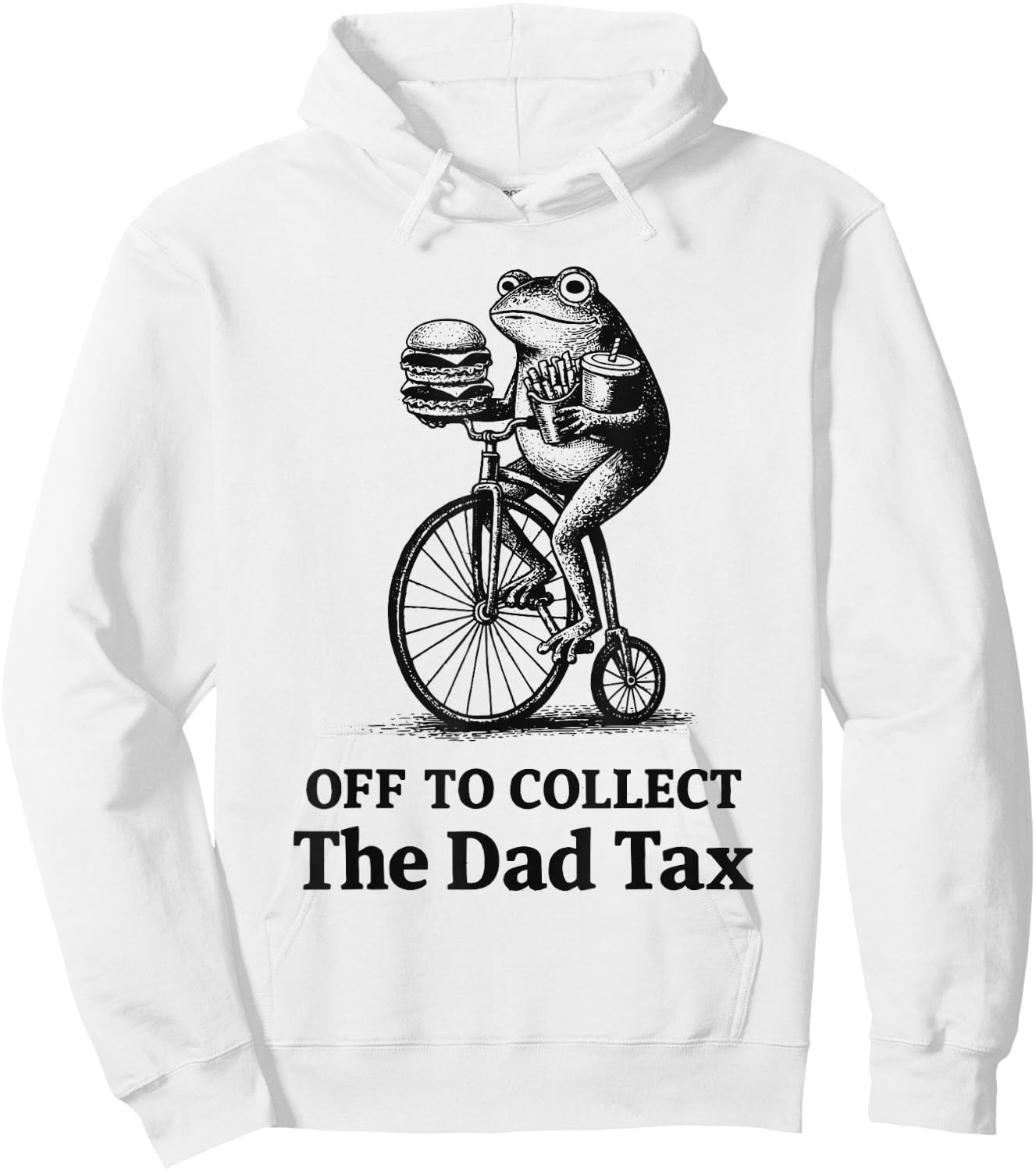 Father's Day Off to Collect The Dad Tax Funny Dad Joke Hoodie - Hoodie | White