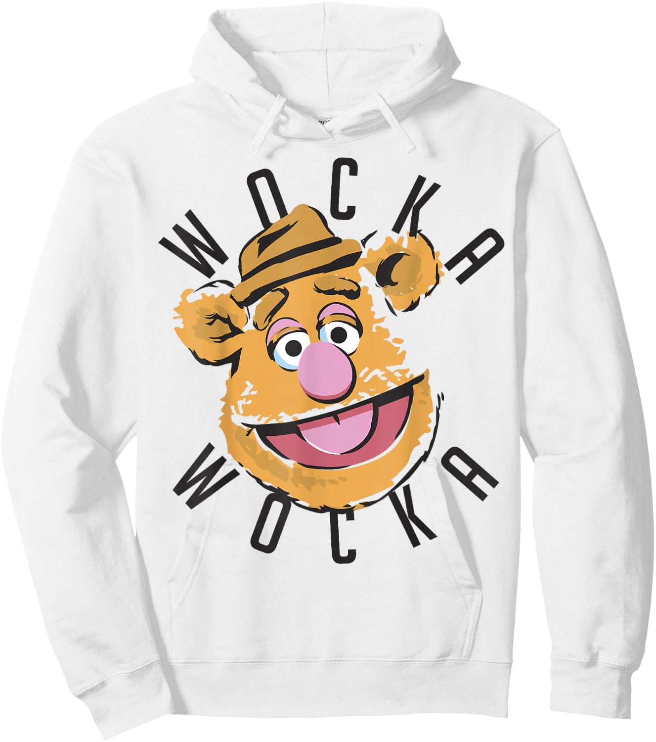 Disney The Muppets Fozzie Bear Wocka Wocka Big Face Hoodie - Hoodie | White