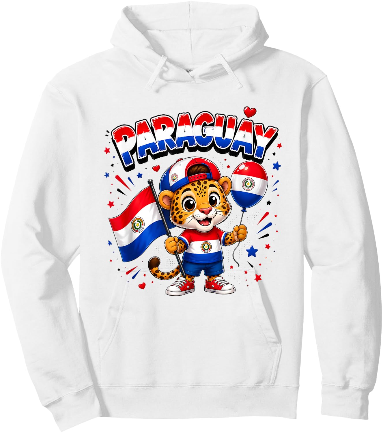Paraguay Flag Shirt, Paraguay map, Paraguay for Kids Girls Hoodie - Hoodie | White