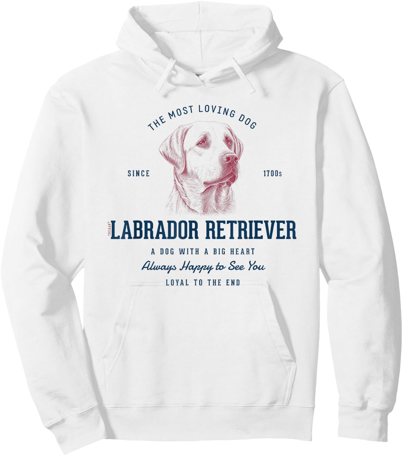 Retro-Stil Vintage Labrador Retriever Hoodie - Hoodie | White