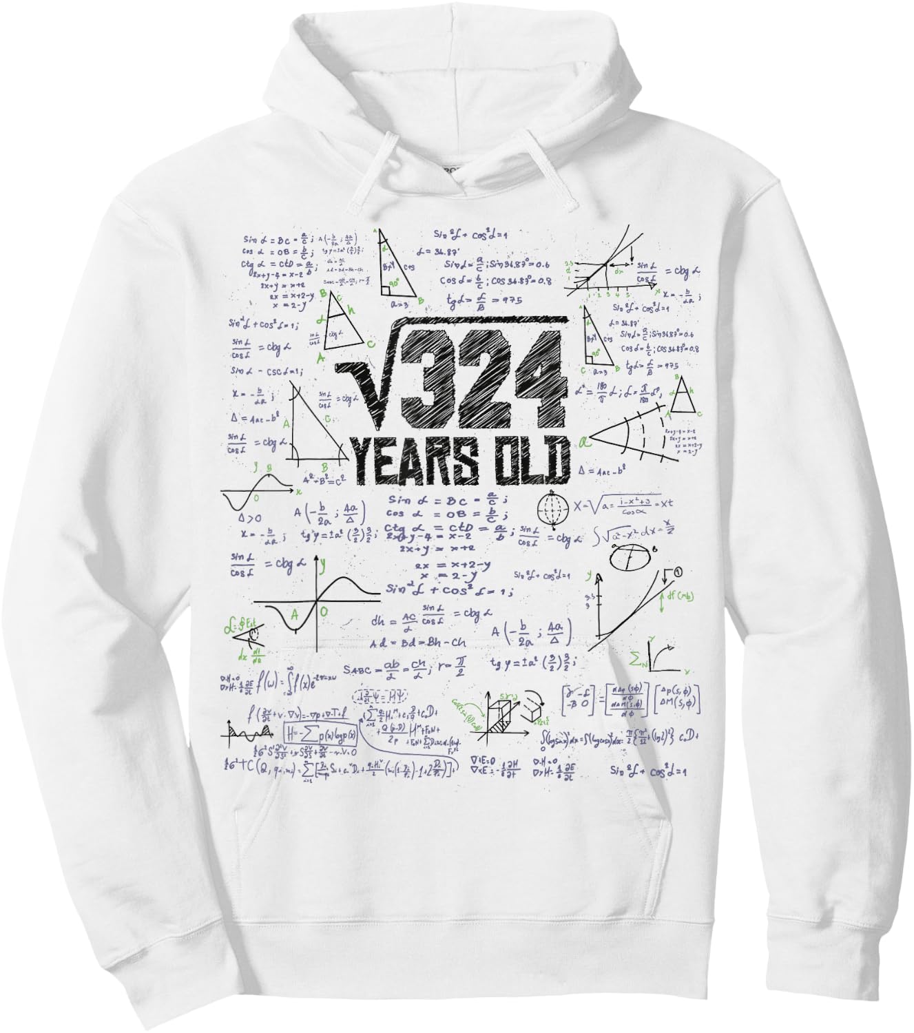 Square Root of 324 for Maths Geek 18th Birthday , White, s Hoodie - Hoodie | White
