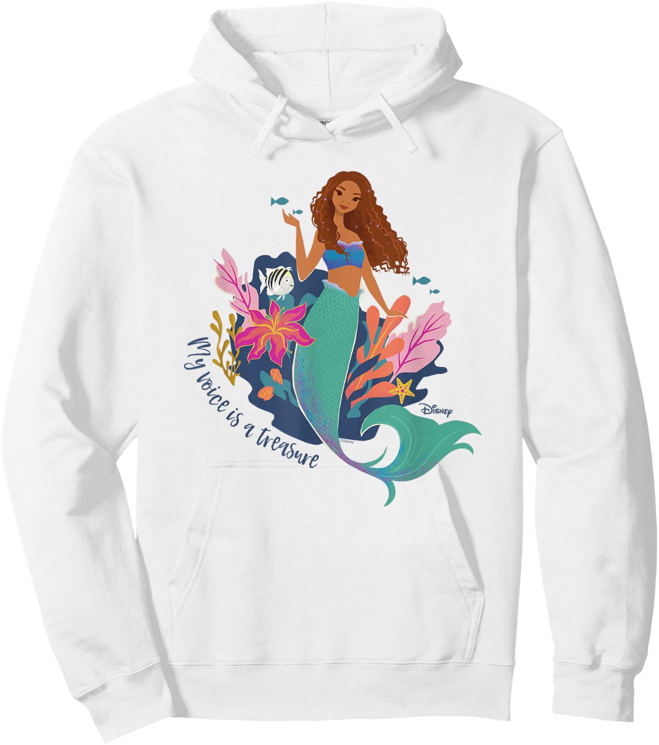Little Mermaid - My Voice Is A Treasure Hoodie - Hoodie | White