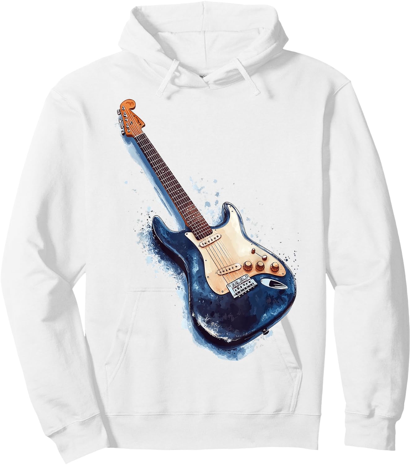 Gitarre Musikinstrument Grafik Kunst Gitarre Hoodie - Hoodie | White
