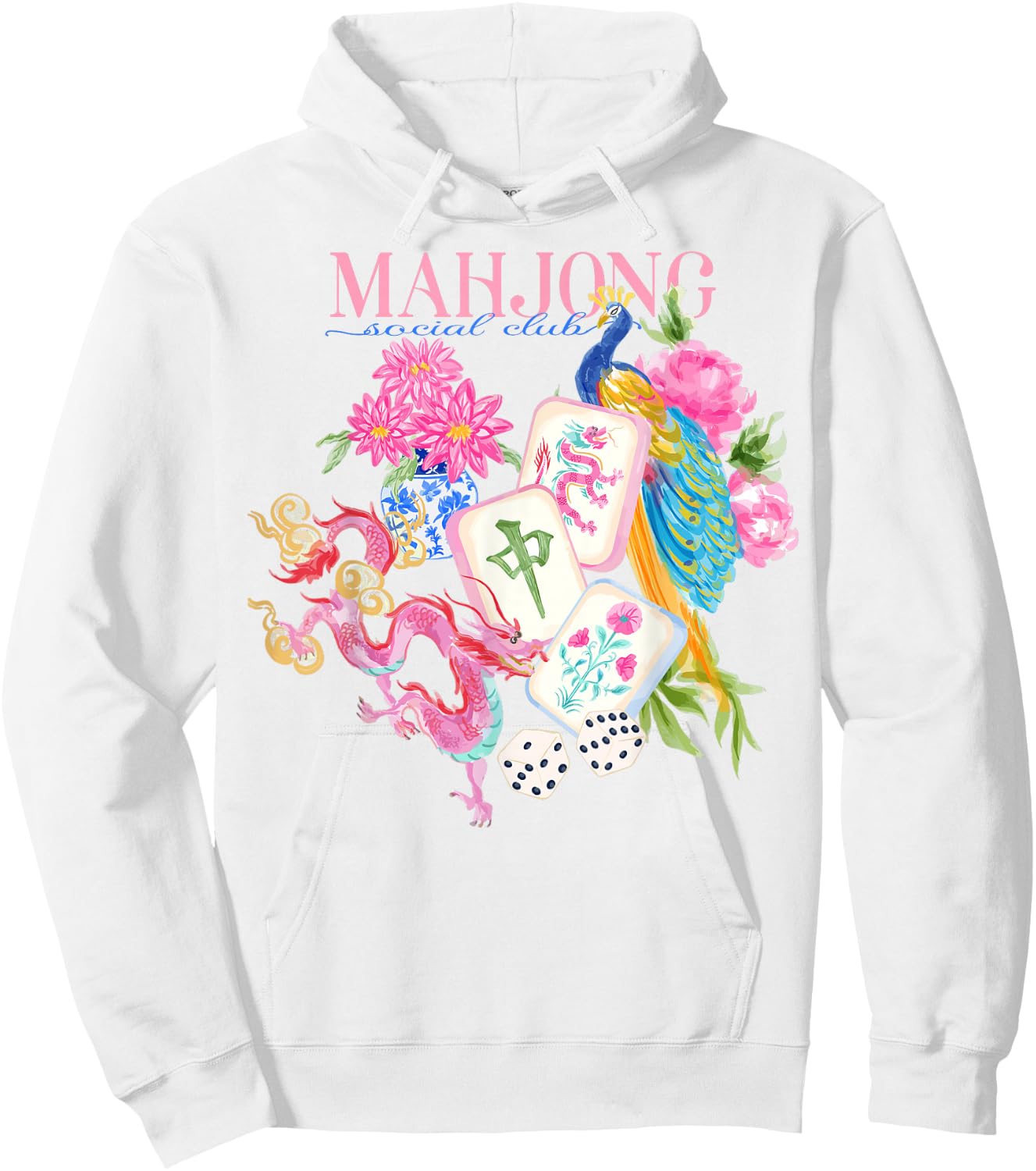 Mahj My Mahjong Era Funny Mahjong Love Playing Chinese Game Hoodie - Hoodie | White