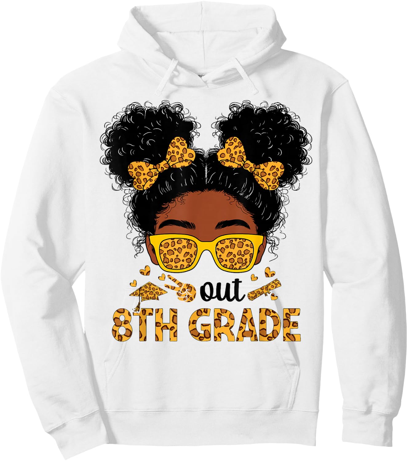 8th Grade Graduation Black Girls Shirt Peace Out 8th Grade Hoodie - Hoodie | White