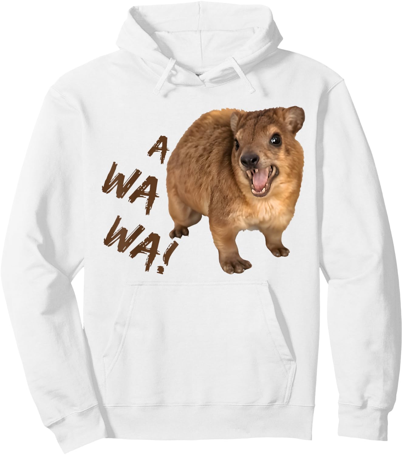 Awawa! Angry Screaming Hyrax Meme Hoodie - Hoodie | White