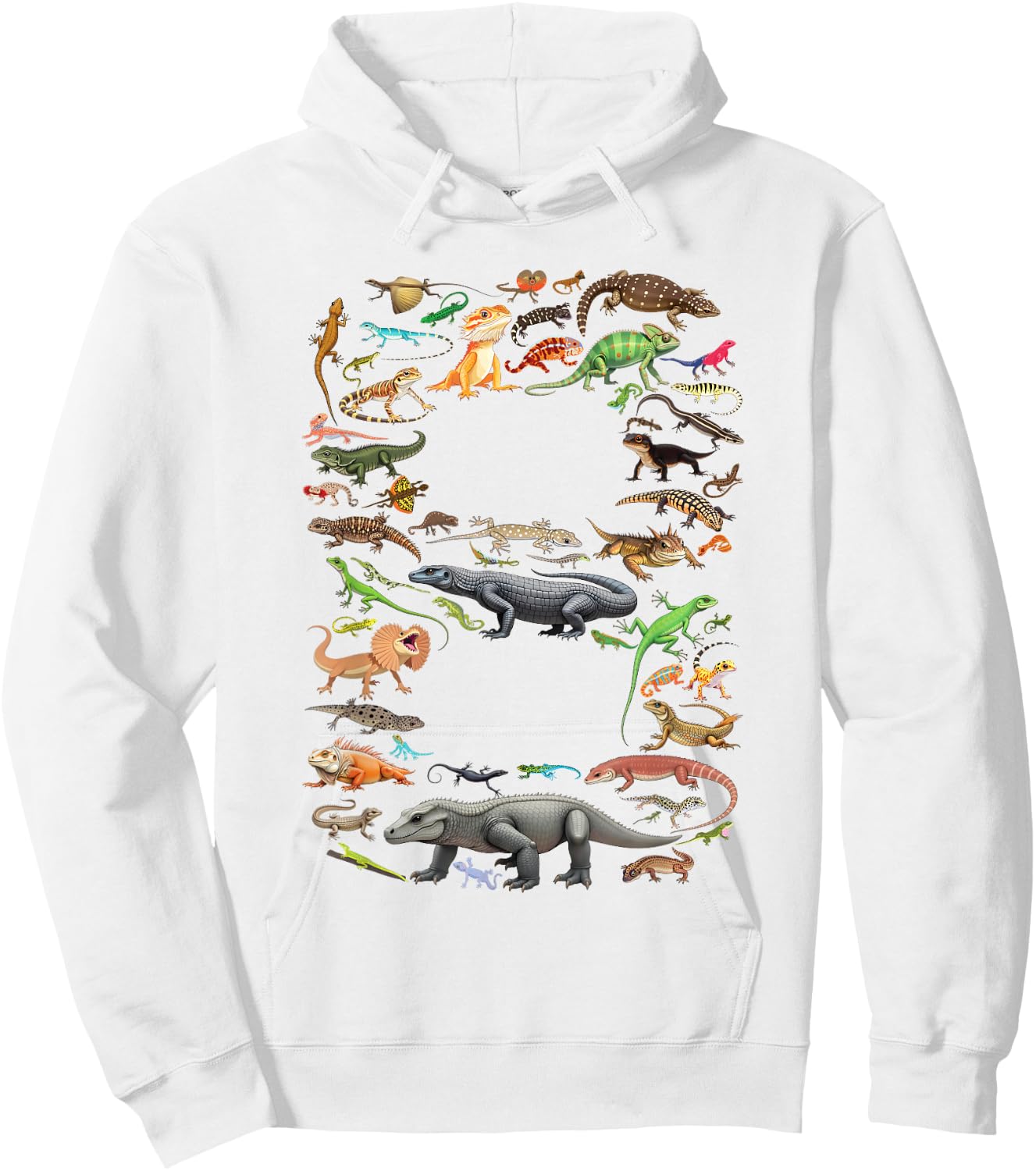 8 Years Old 8th Birthday Lizards Reptiles Figures Number Hoodie - Hoodie | White