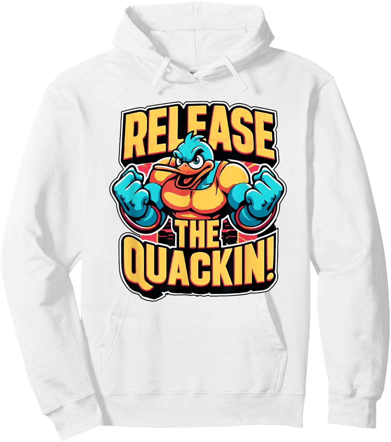 Release The Quackin! Funny Duck Hoodie - Hoodie | White