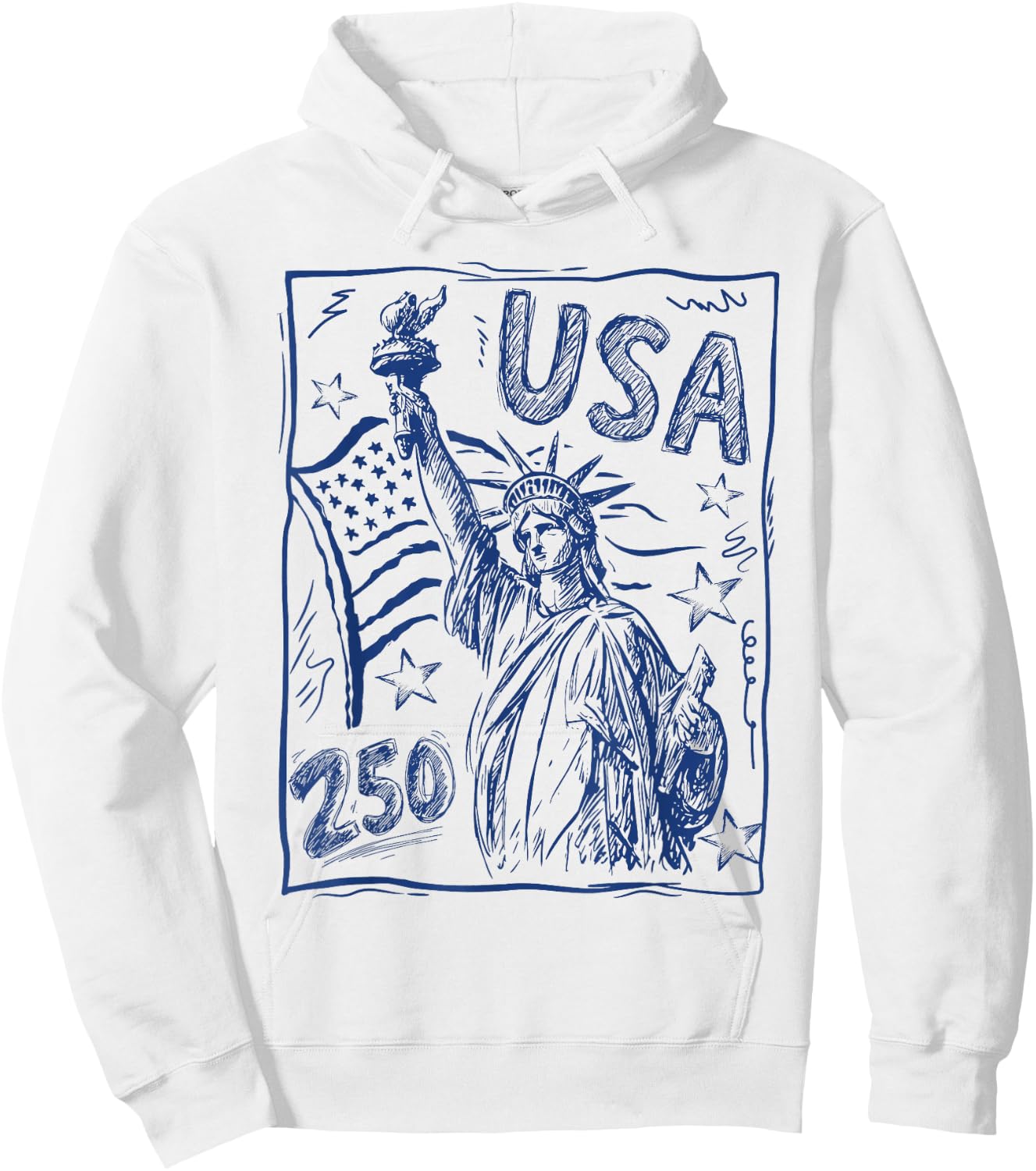 250 Anniversary USA Patriotic 250 Years American 4th of July Hoodie - Hoodie | White