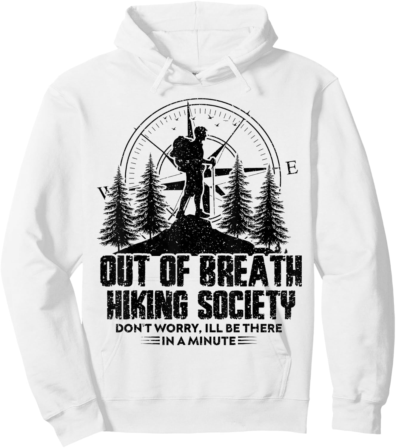 Out Of Breath Hiking Society Hiking Nature Lover Hoodie - Hoodie | White