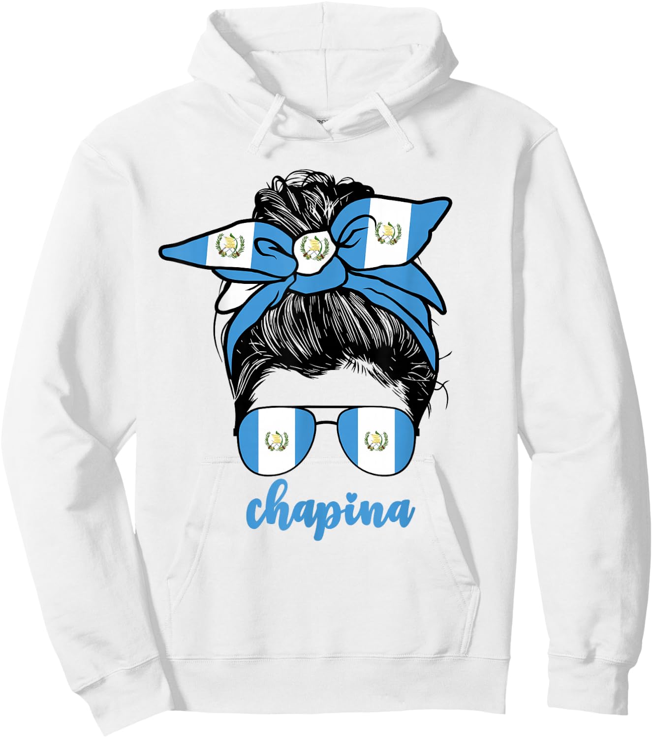 Chapina Guatemalan Women Girls Guatemala Flag Girl Woman Hoodie - Hoodie | White