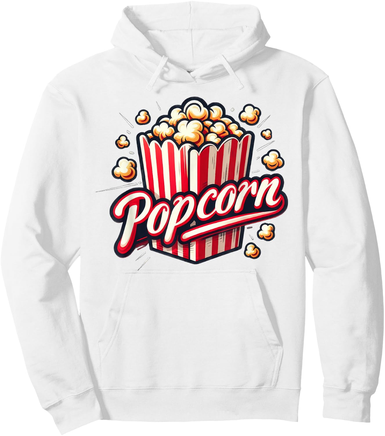 Popcorn Kostüm Kinder , White Hoodie - Hoodie | White