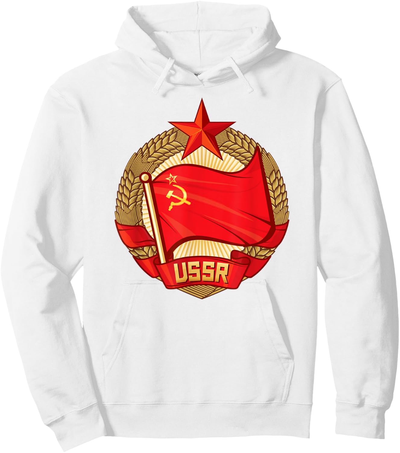 Soviet Union Hammer and Sickle CCCP Communist Party Red Army Hoodie - Hoodie | White