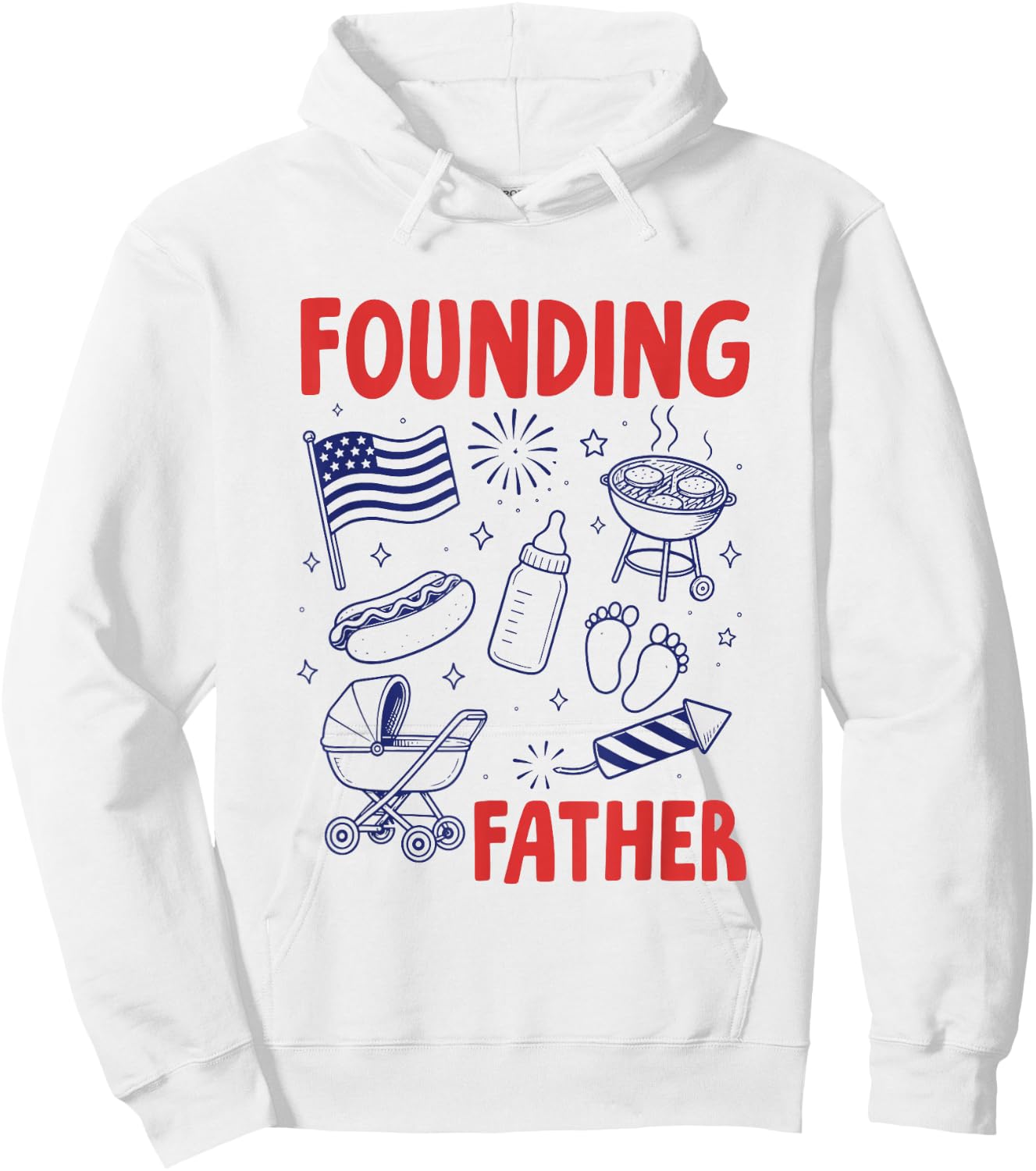 Fathers Day Pregnancy Announcement Baby Founding Fathers Hoodie - Hoodie | White