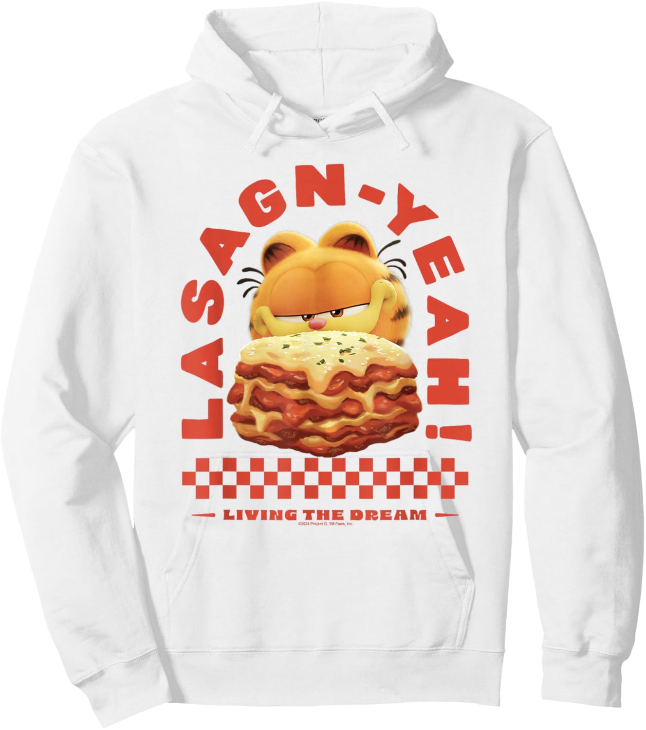Garfield Lasagn-yeah , Blue, S Hoodie - Hoodie | White