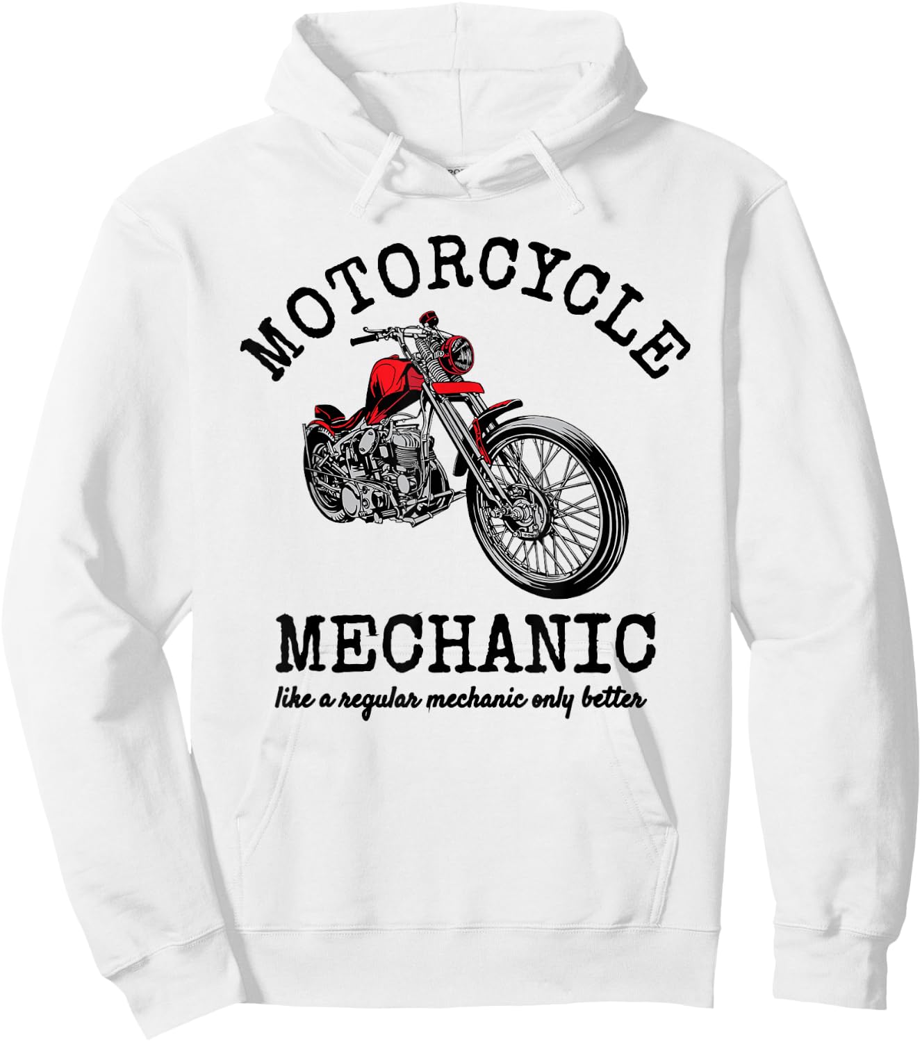 Motorcycle Mechanic - Funny Novelty Design Hoodie - Hoodie | White