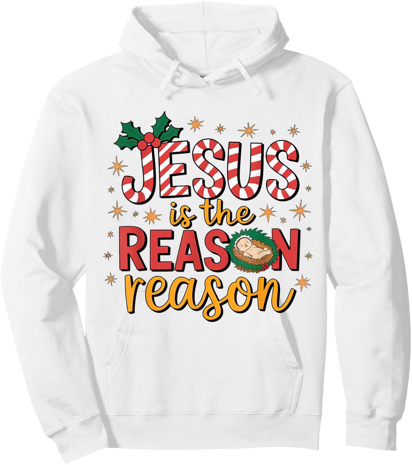 Jesus Is The Reason For The Season Christian Christmas Hoodie - Hoodie | White