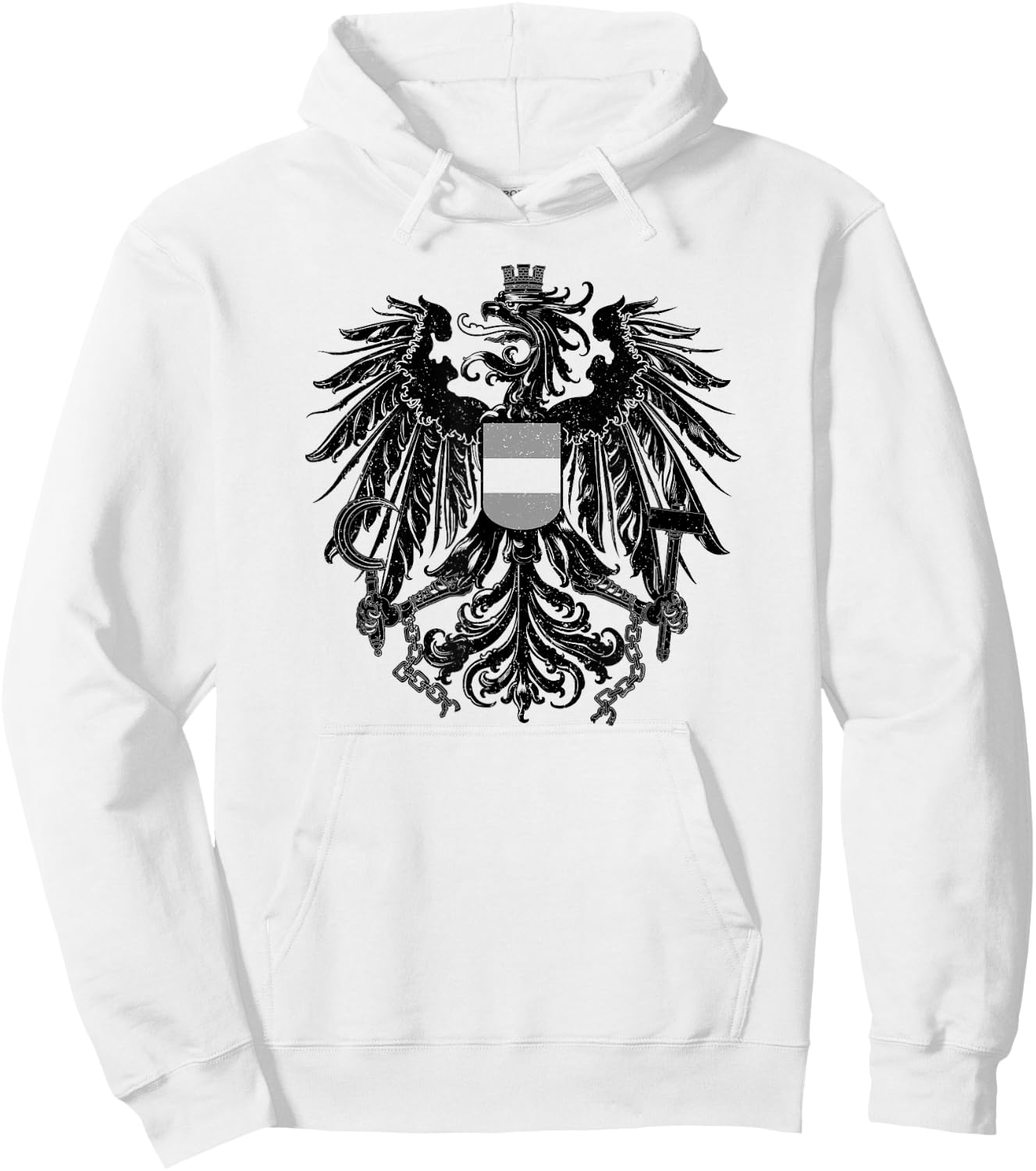 Austria Coat of Arms Austrian Eagle Emblem Symbol Flag Hoodie - Hoodie | White