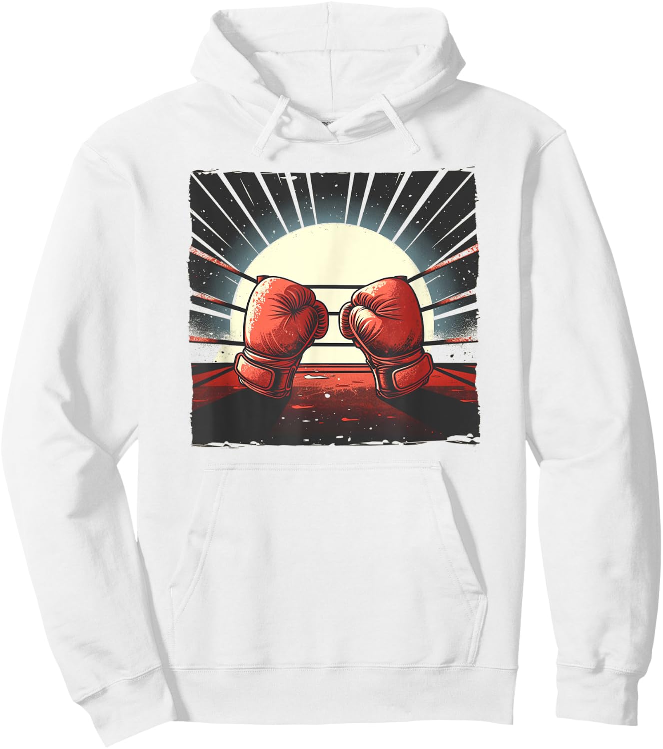 Boxhandschuhe im Boxring, Boxer Hoodie - Hoodie | White