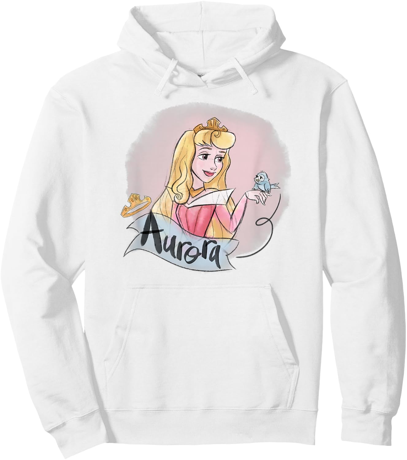 Disney Sleeping Beauty Princess Aurora in Dress Pink , white, S Hoodie - Hoodie | White