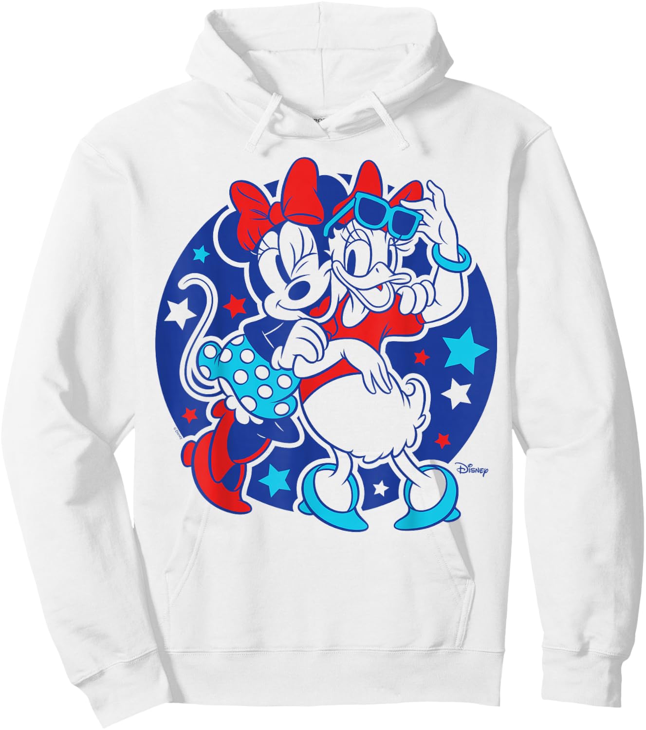 Minnie Mouse And Daisy Duck - Americana Red White And Blue Hoodie - Hoodie | White