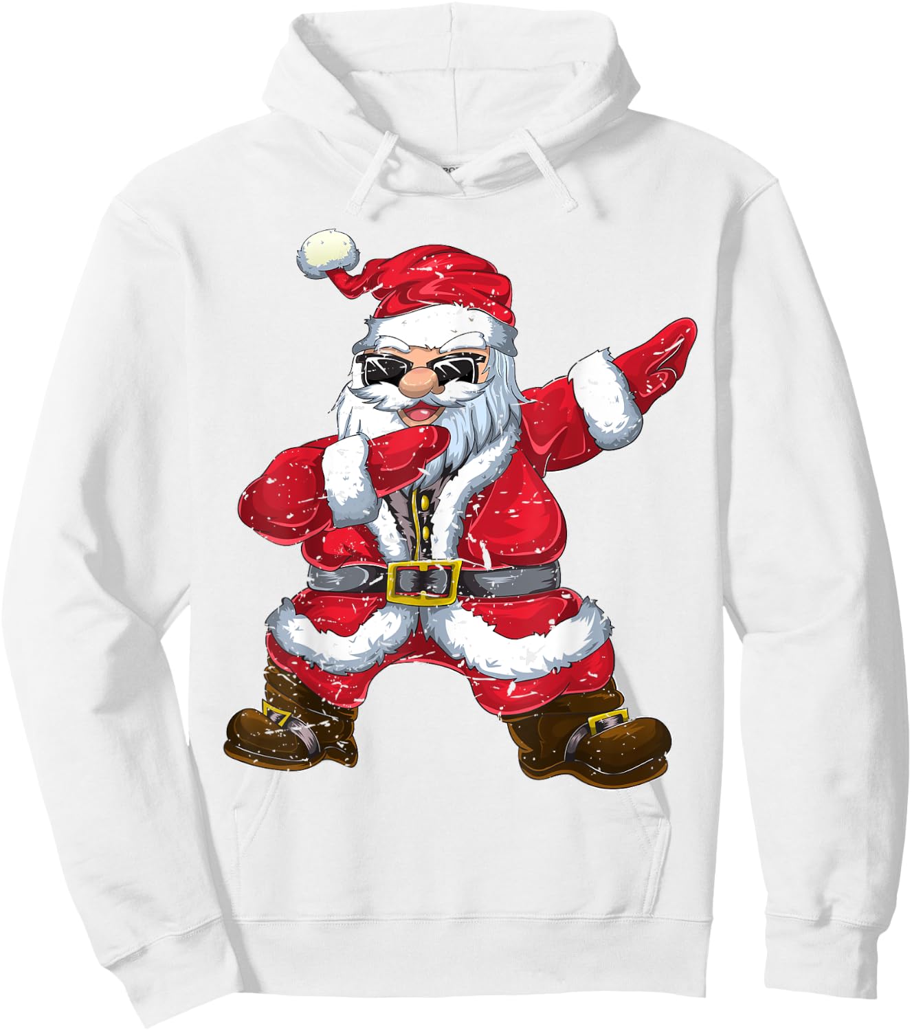 Vintage Christmas Boys Kids Men Xmas Gifts Dabbing Santa Hoodie - Hoodie | White