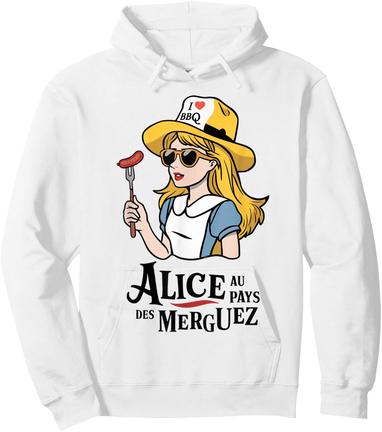 Alice in Merguez Country Accessory for Barbecue Fans , white, S Hoodie - Hoodie | White