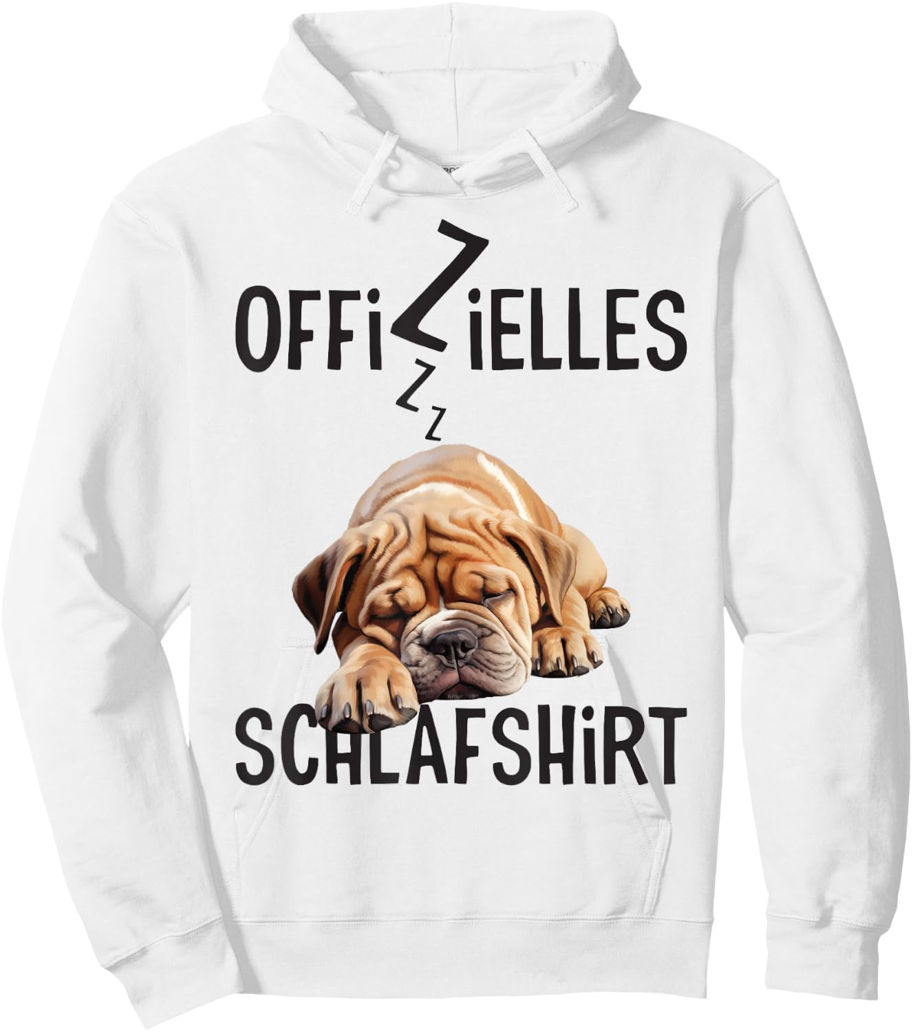 Englische Bulldogge Offizielles Schlafshirt Mit Hund Lustig Hoodie - Hoodie | White