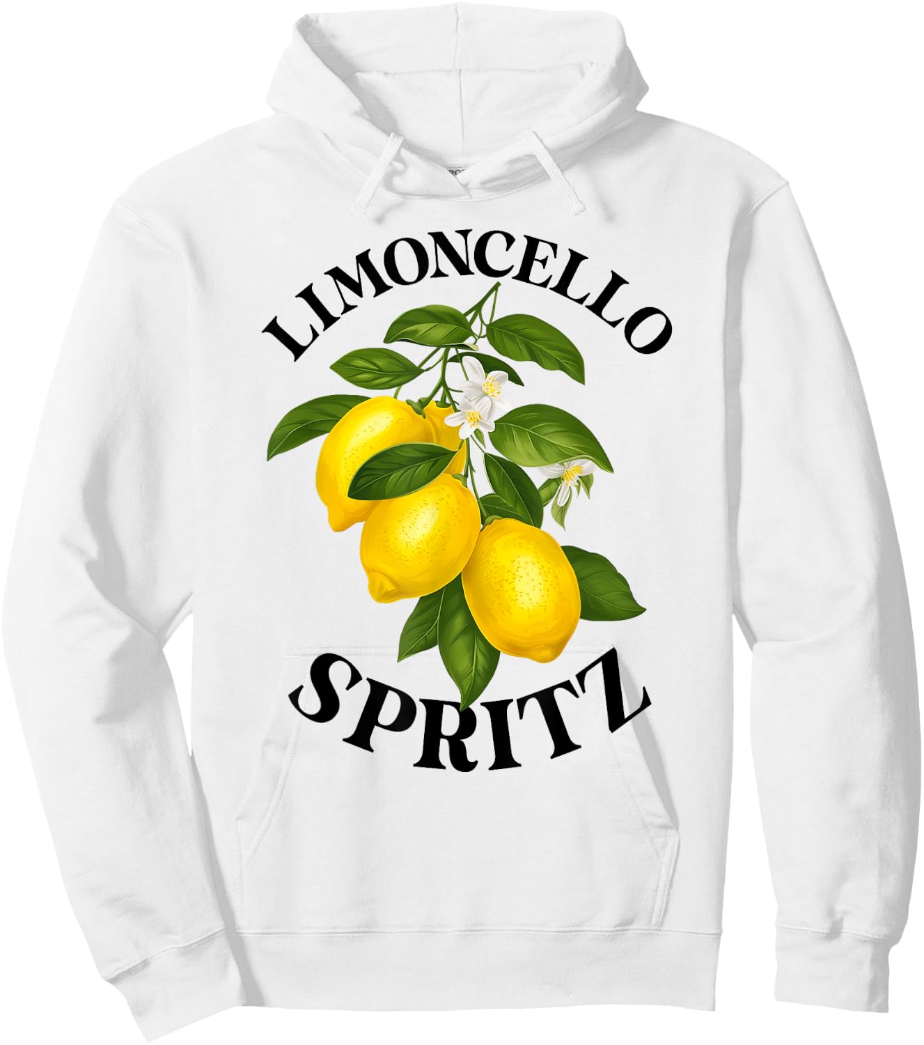 LIMONCELLO SPRITZ X Lemons Liqueur Lemon Liqueur Lemon Fun , White Hoodie - Hoodie | White
