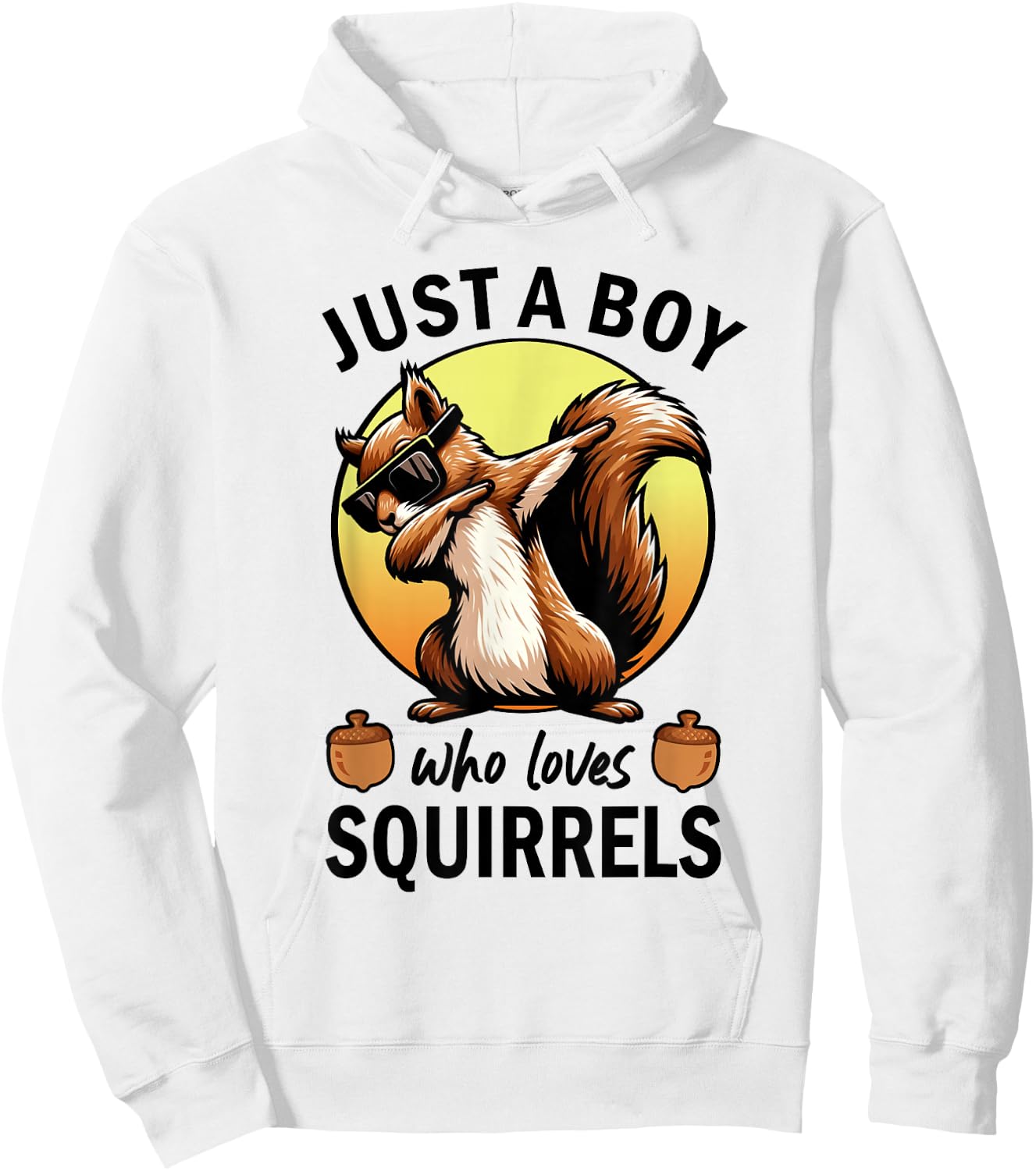 Just A Boy Who Loves Squirrels Hoodie - Hoodie | White
