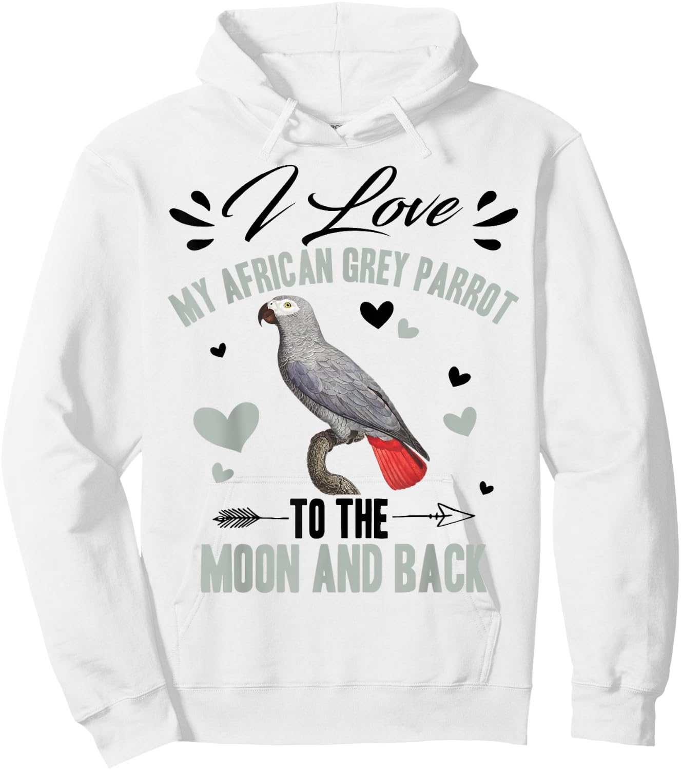 Parrot Cage Accessories African Grey Parrot Food Hoodie - Hoodie | White