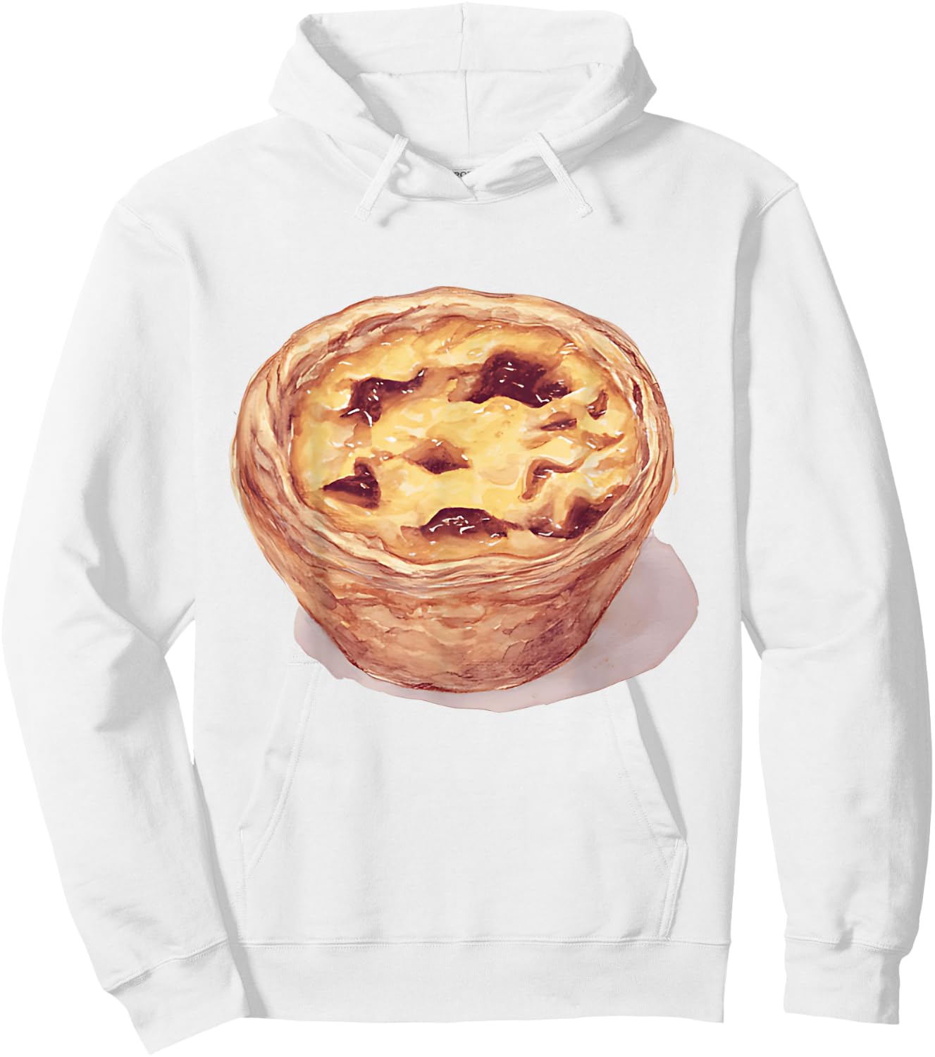 Delicious Portuguese Egg Pie Pastel De Nata , white, S Hoodie - Hoodie | White