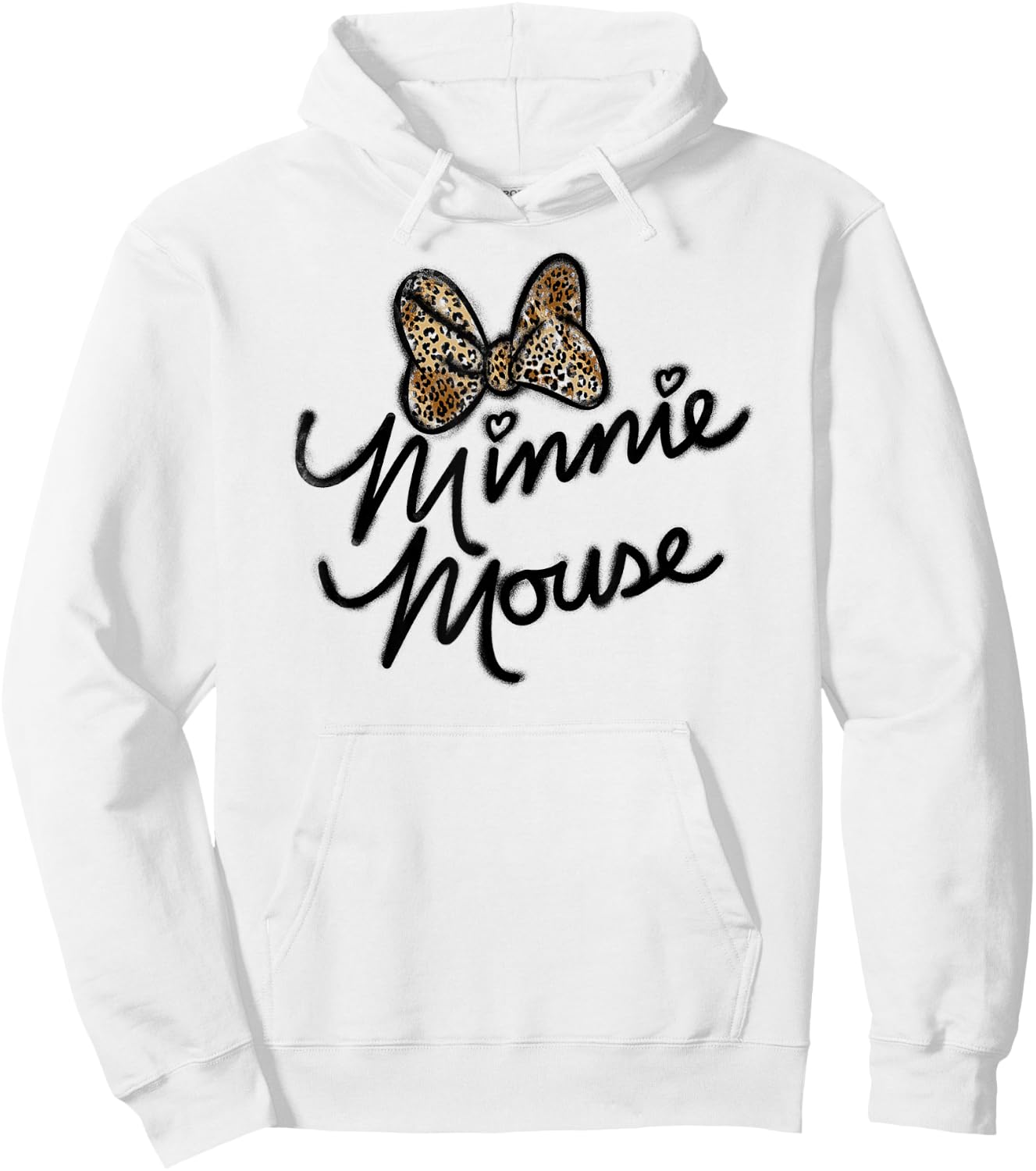 Minnie Mouse Autograph with Leopard Bow Hoodie - Hoodie | White