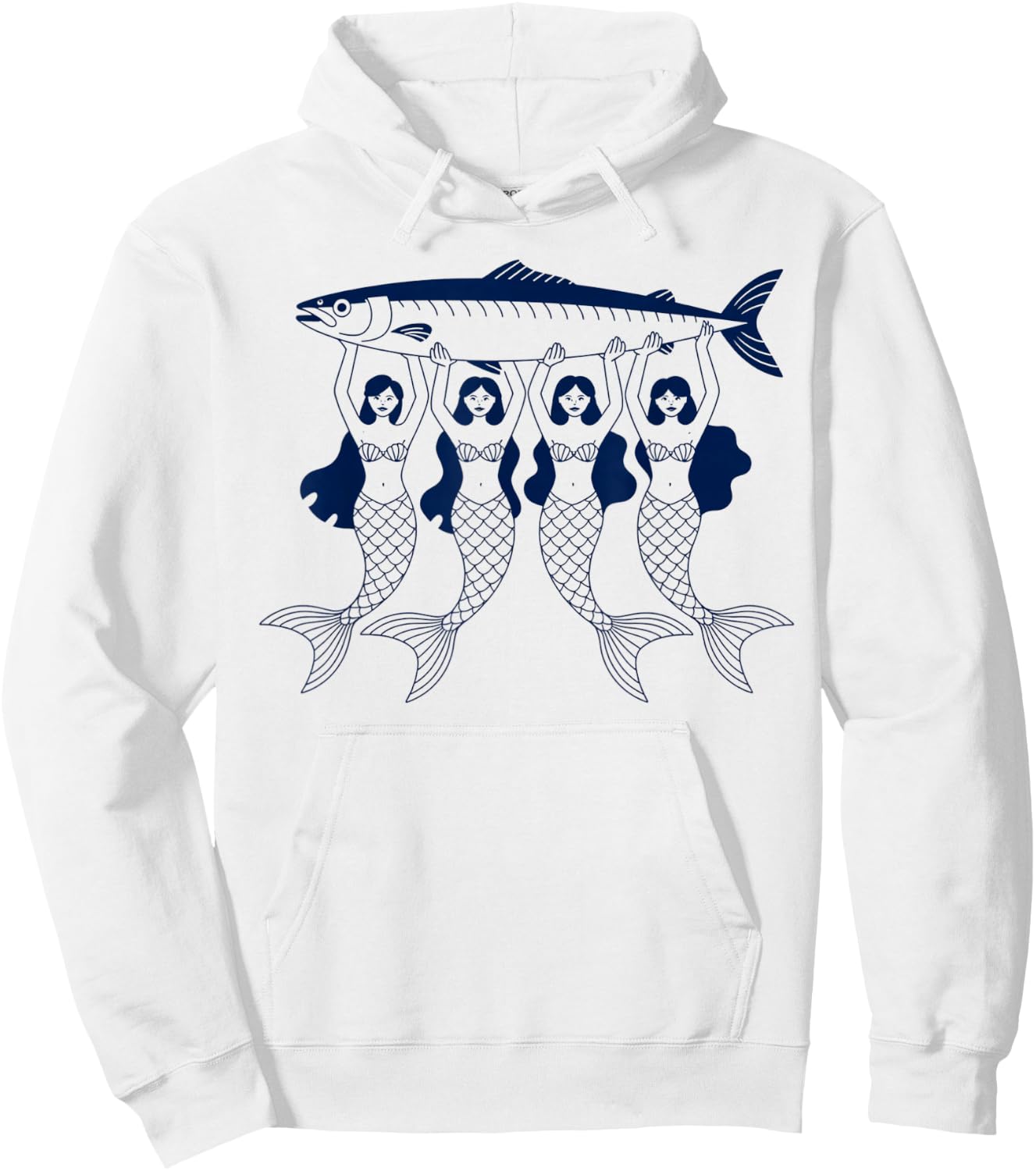 Mermaid Sardine Tinned Fish Sea Food Canned Sardines Ocean Hoodie - Hoodie | White