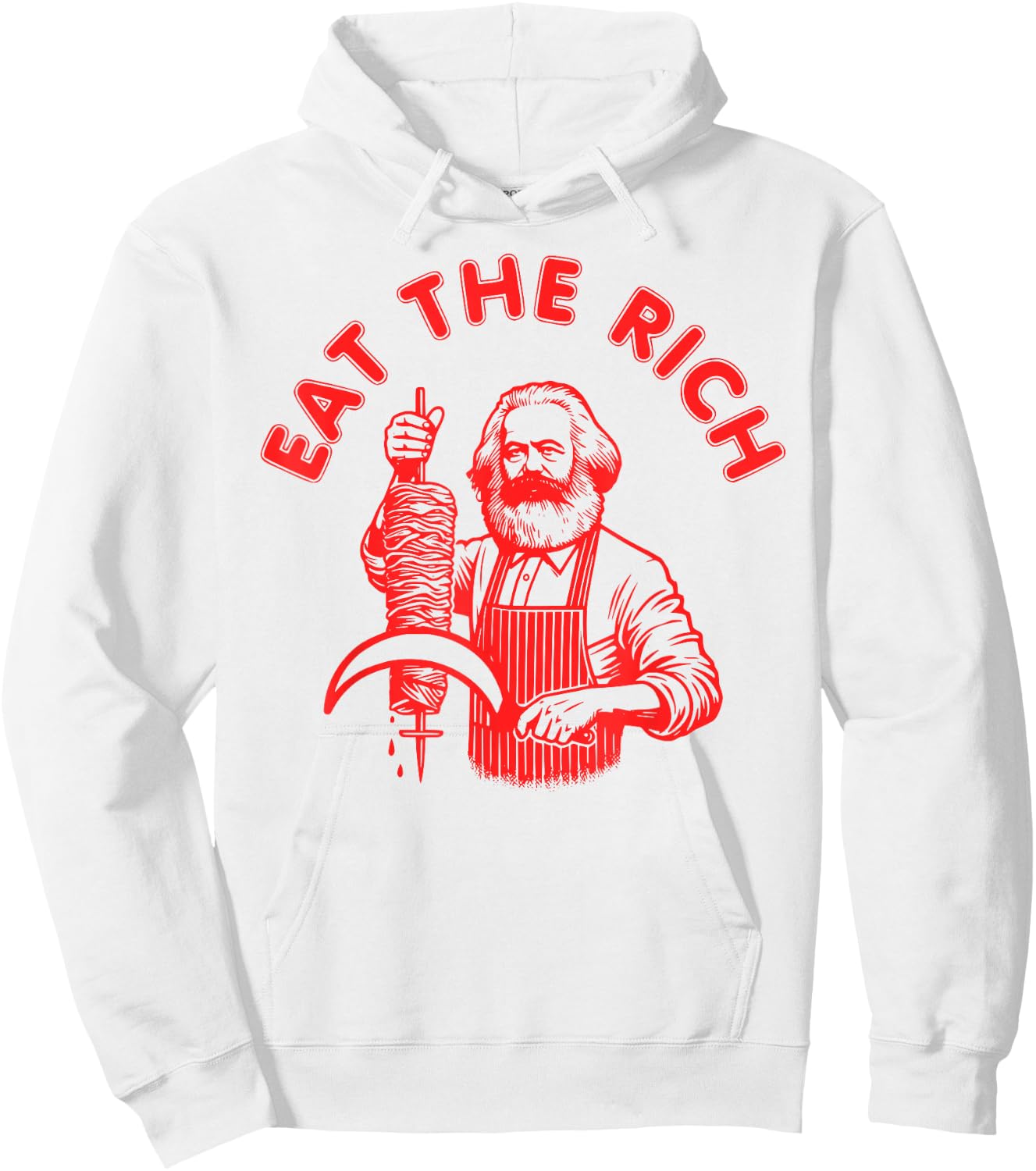 Eat the rich - Karl Marx Eat Döner Kebab Rich Hoodie - Hoodie | White