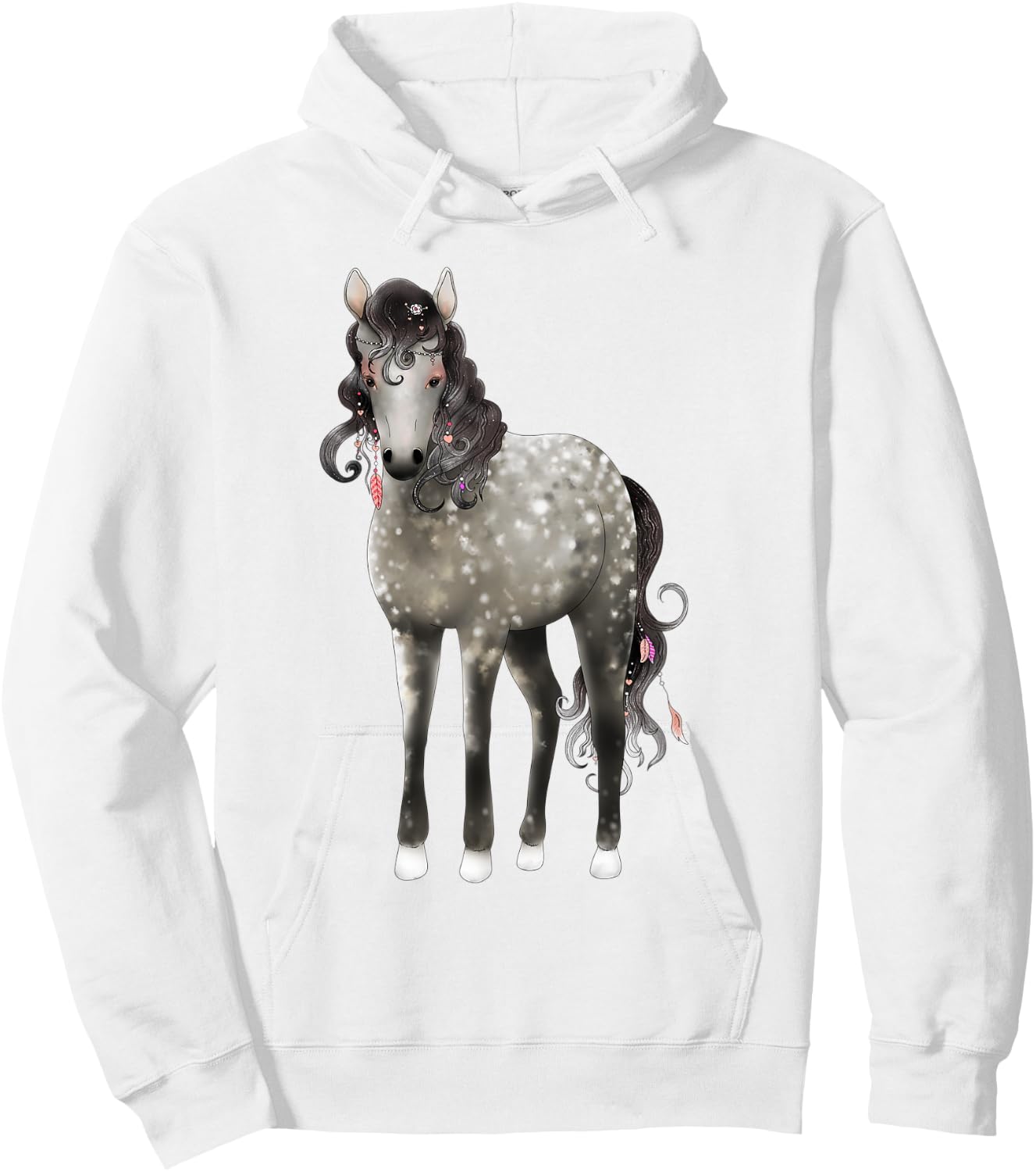 Dapple Grey Horse Shirt Gift Hoodie - Hoodie | White