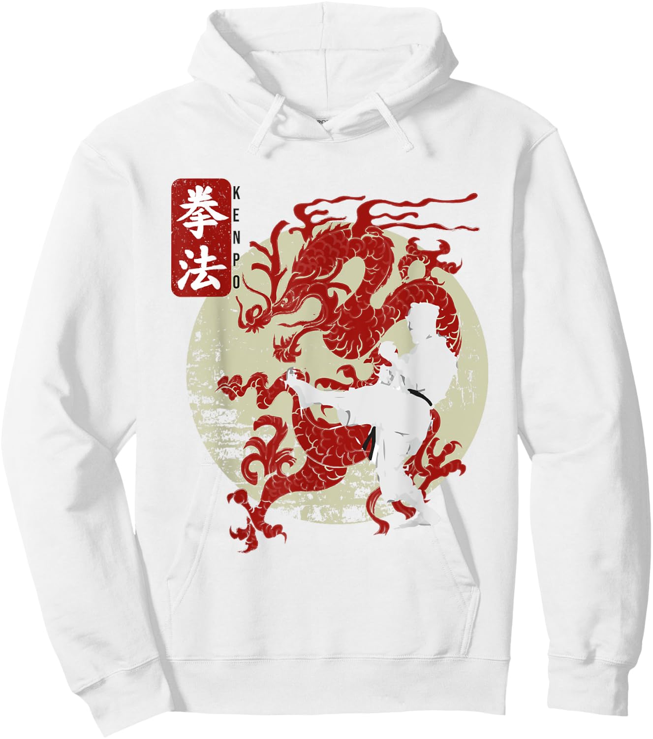 Kenpo Karate Dragon Symbol Hoodie - Hoodie | White