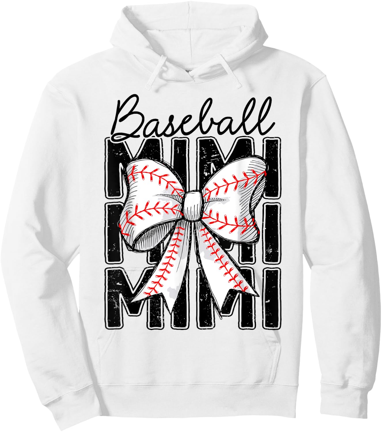 Baseball Mimi Coquette Bow Baseball Lover Game Day Women Hoodie - Hoodie | White