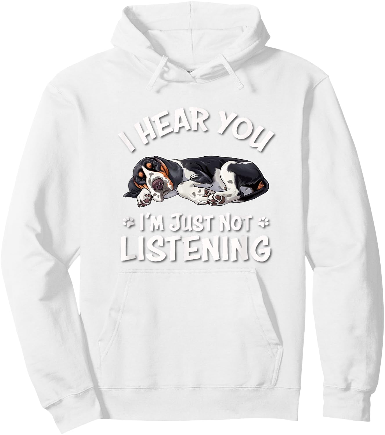 Funny Hear You Not Listening Bluetick Coonhound Lover Hoodie - Hoodie | White