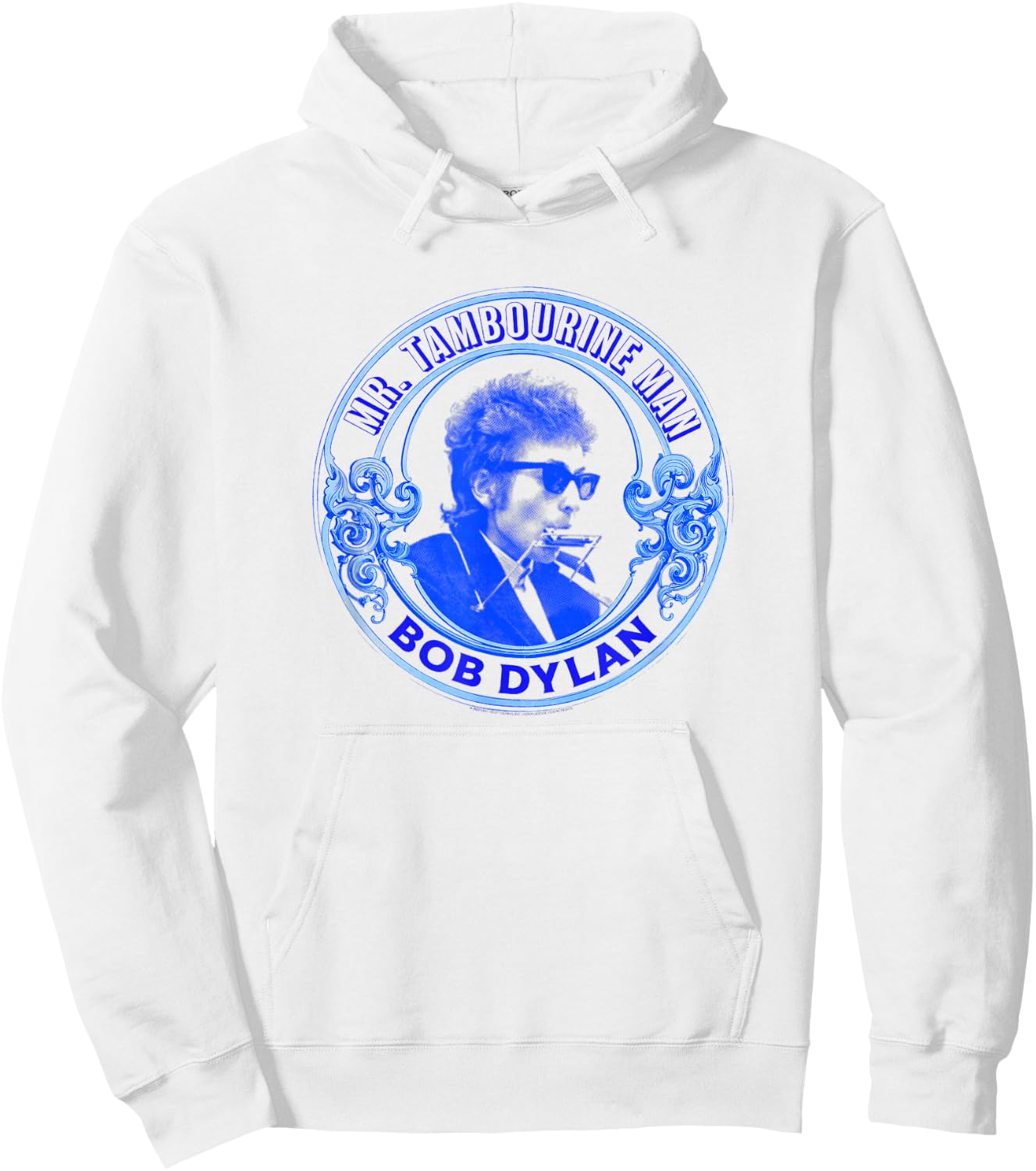 Bob Dylan Mr. Tambourine Man Official , white, S Hoodie - Hoodie | White