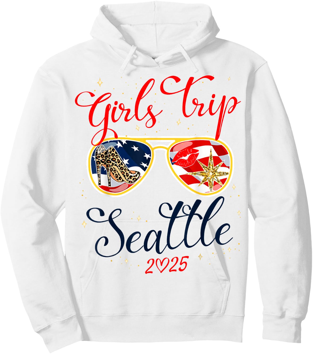 Girls Trip Seattle 2025 Shirts Weekend Birthday Squad Hoodie - Hoodie | White