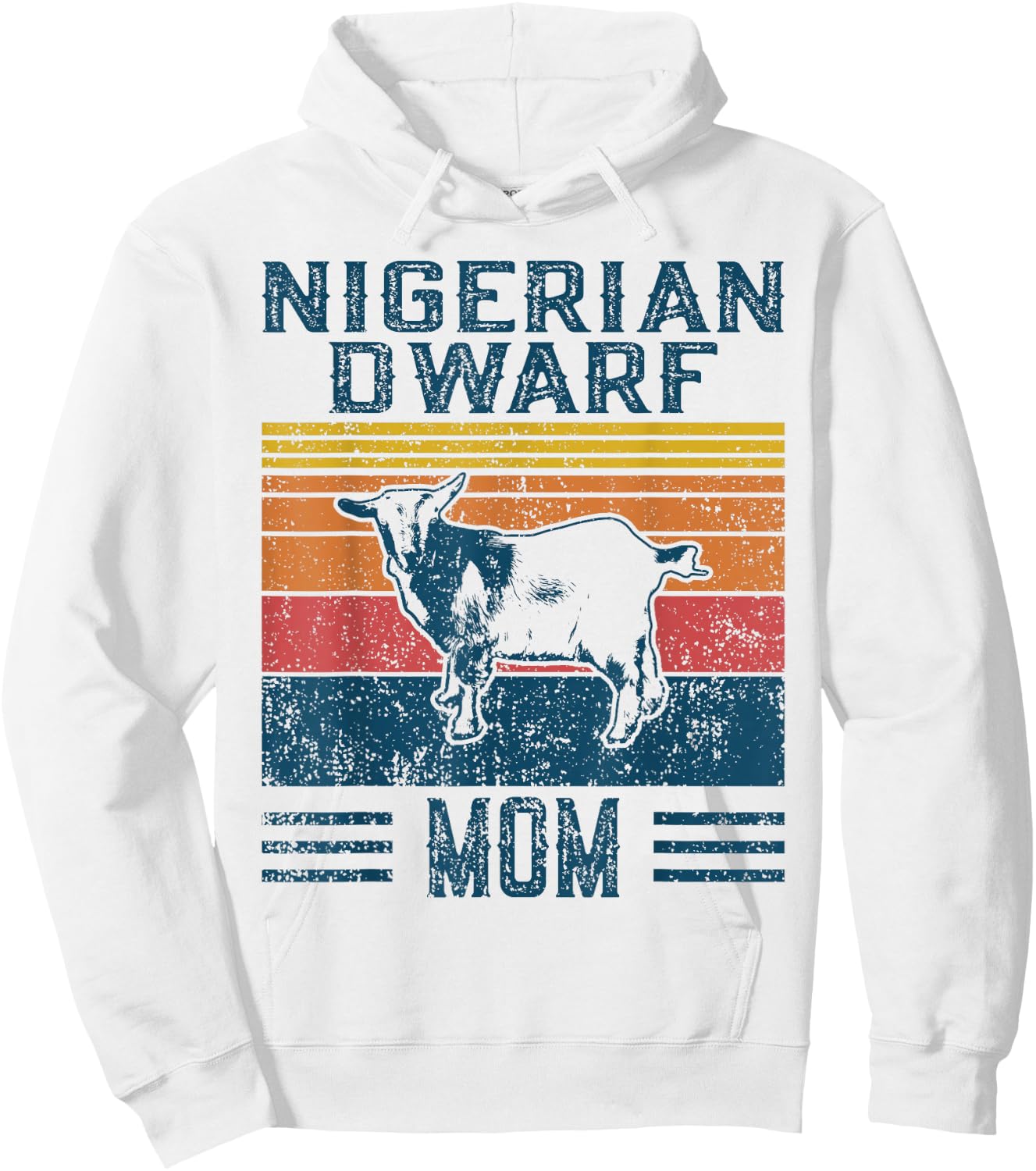 Best Goat Mom Women - Vintage Nigerian Dwarf Hoodie - Hoodie | White