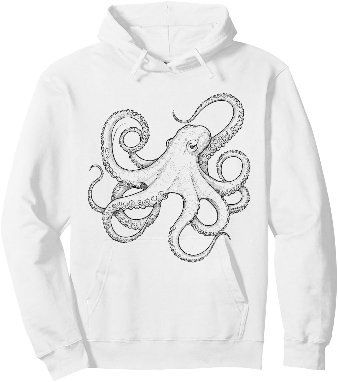 Octopus Sketch Design Idea Hoodie - Hoodie | White