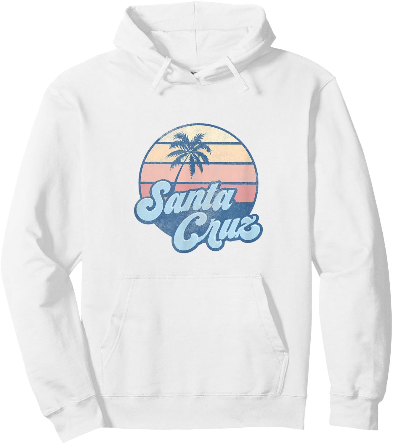 Santa Cruz California CA T Shirt Vintage 70s Surfer Hoodie - Hoodie | White