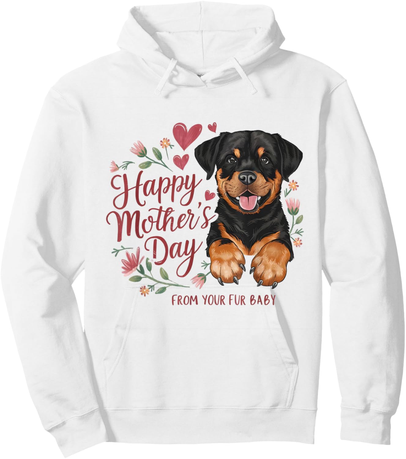 Happy Mother's Day From Your Fur Baby Dog Mom Women Gifts Hoodie - Hoodie | White