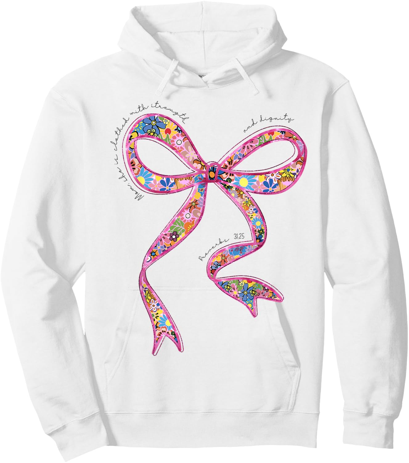 She Is Clothed With Strength And Dignity Christian Mom Mama Hoodie - Hoodie | White