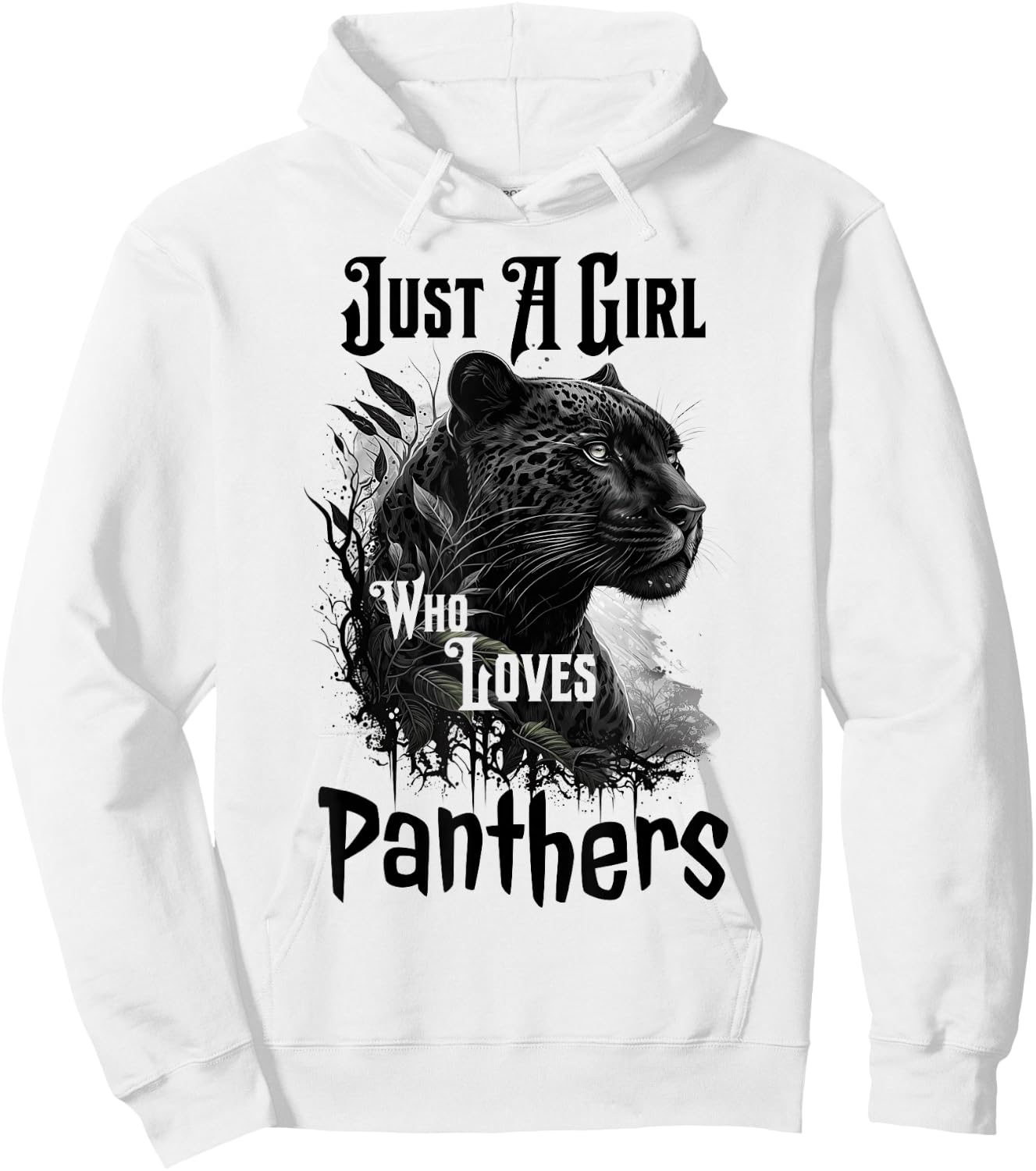Just A Girl Who Loves Panthers - Panther Black Leopard Women Hoodie - Hoodie | White