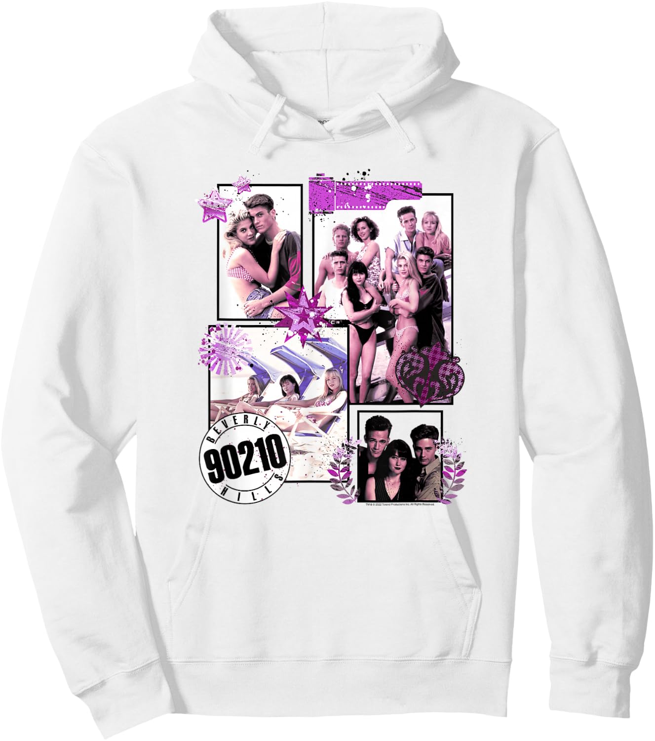 Beverly Hills 90210 Group Panels Poster Hoodie - Hoodie | White