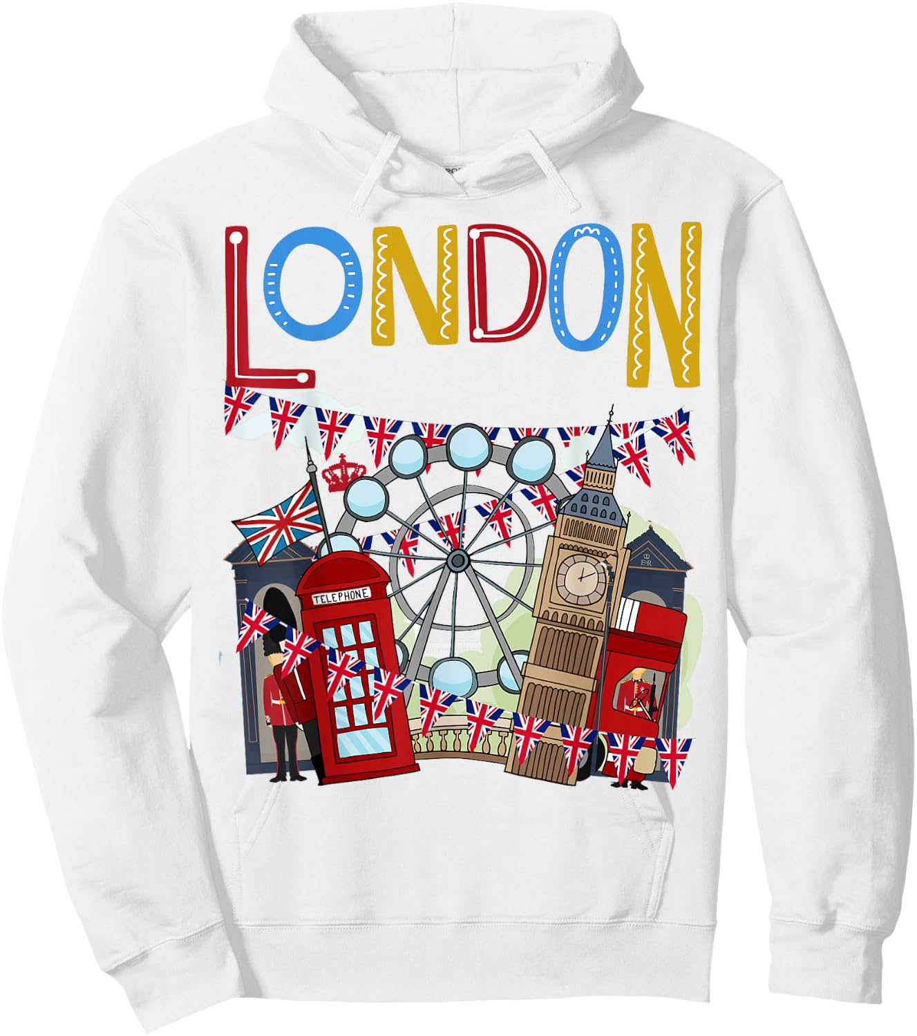 London Souvenirs Idea For Kids & British Memorabilia London Hoodie - Hoodie | White
