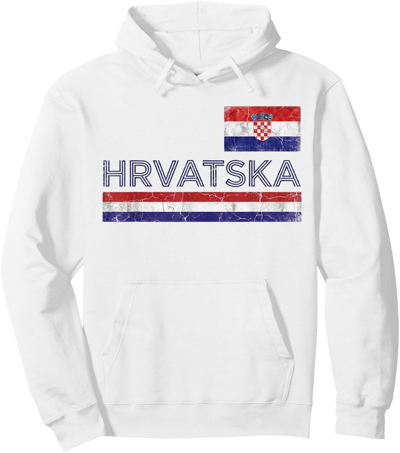 Croatia Hrvatska Flag Zagreb Croatian Jersey Retro Hoodie - Hoodie | White